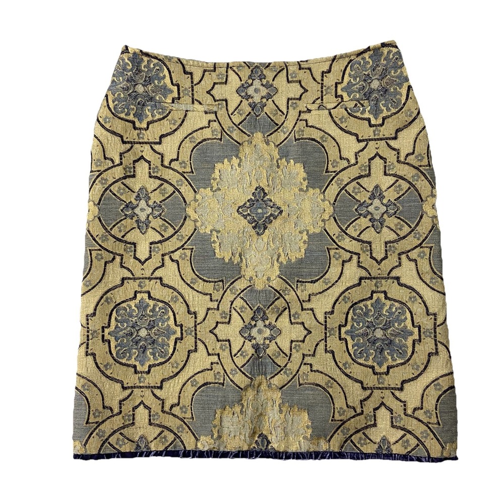 VTG 90's TIBI Tapestry Wool Blend Straight Pencil Skirt Women's 8 Y2K  Soft Goth